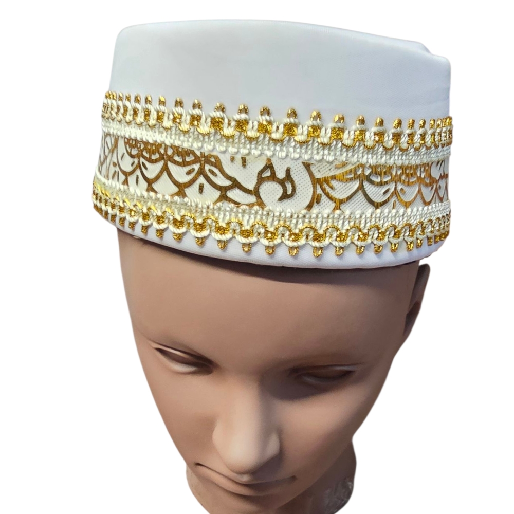 Africa Men Traditional King, Groom Wedding AnniversaryWhit And Gold